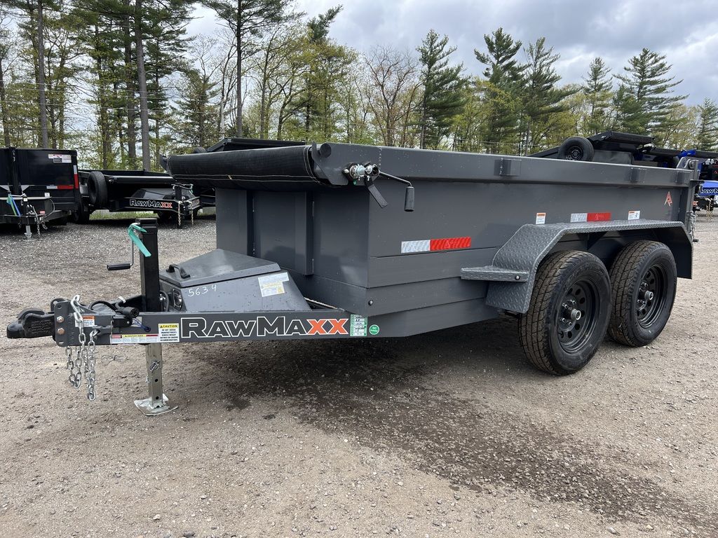 0EB3F7E9-26FA-4B34-85F2-A456040C712B-1.jpg 2024 RawMaxx 5X10 7K Powder Coated Dump Trailer - Image 1