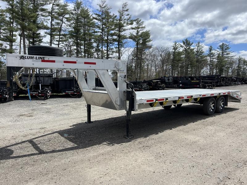 Aluminum-Gooseneck13-1.jpg 2024 Alum Line Trailers 8.5x24 13K Aluminum Gooseneck w/Flip Over Ramps - Image 1