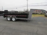 BWISE 7x14 Gooseneck Dump Trailer w/ Combo Gate & Ramps (14.9K GVWR) - Image 4