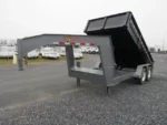 BWISE 7x14 Gooseneck Dump Trailer w/ Combo Gate & Ramps (14.9K GVWR) - Image 8