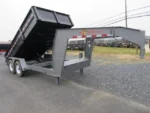 BWISE 7x14 Gooseneck Dump Trailer w/ Combo Gate & Ramps (14.9K GVWR)