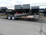 BWise 7 x 22 Low Profile Split Tilt Equipment Trailer - Image 3