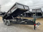 BWISE 7x14 Low Profile Dump Trailer w/ Adjustable Coupler (14K GVWR)