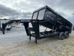 BWISE 7x16 Gooseneck Dump Trailer w/ High Sides for Sale (14.9K GVWR) - Image 5