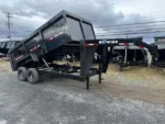 BWISE 7x16 Gooseneck Dump Trailer w/ High Sides for Sale (14.9K GVWR)