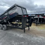 BWISE 7x16 Gooseneck Dump Trailer w/ High Sides for Sale (14.9K GVWR)