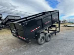 BWISE 7x16 Gooseneck Dump Trailer w/ High Sides for Sale (14.9K GVWR) - Image 2