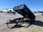 BWISE 7x12 Dump Trailer 10K GVWR w/ Combo Gate & Ladder Ramps - Image 3