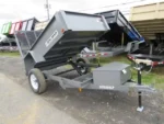 BWISE 5x8 Single Axle Dump Trailer w/ Landscape Gate (2.9K GVWR)
