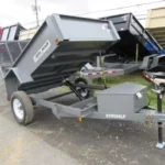 BWISE 5x8 Single Axle Dump Trailer w/ Landscape Gate (2.9K GVWR)