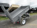 BWISE 5x8 Single Axle Dump Trailer w/ Landscape Gate (2.9K GVWR) - Image 6