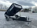 BWISE 5x8 Single Axle Dump Trailer w/ Spreader Gate (2,990 GVWR)