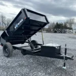 BWISE 5x8 Single Axle Dump Trailer w/ Spreader Gate (2,990 GVWR)