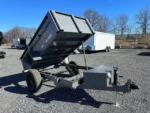 BWISE 5x8 Low Profile Dump Trailer w/ Spreader Gate (7K GVWR)