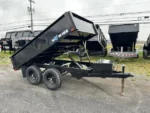 BWISE 6x10 Deckover Dump Trailer w/ Spreader Gate (10K GVWR)