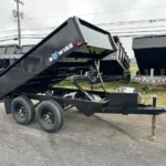BWISE 6x10 Deckover Dump Trailer w/ Spreader Gate (10K GVWR)