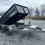 BWISE 6x10 Low Profile Dump Trailer w/ Hydraulic Jack (9,990 GVWR)