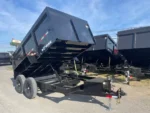 BWISE 7x12 High Side Dump Trailer w/ Barn Doors (14K GVWR)