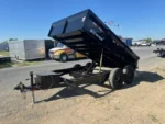 BWISE 7x12 Low Profile Dump Trailer w/ Ladder Ramps (14K GVWR) - Image 3