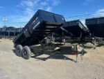 BWISE 7x12 Low Profile Dump Trailer w/ Ladder Ramps (14K GVWR)