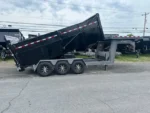 BWISE 7x16 Gooseneck Tri-Axle Dump Trailer for Sale - Image 2