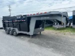 BWISE 7x16 Gooseneck Tri-Axle Dump Trailer for Sale - Image 5