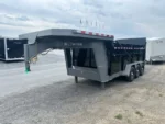 BWISE 7x16 Gooseneck Tri-Axle Dump Trailer for Sale - Image 3