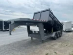 BWISE 7x16 Gooseneck Tri-Axle Dump Trailer for Sale - Image 9