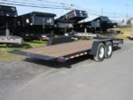 BWise 7 x 22 Low Profile Split Tilt Equipment Trailer - Image 2