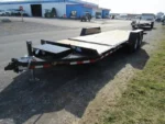 BWise 7 x 22 Low Profile Split Tilt Equipment Trailer - Image 5