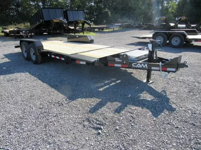 Cam-Superline-7x21-Low-Profile-Equipment-Trailer-Gravity-Split-Tilt-Extra-Wide-Deck-2.webp CAM Superline 7 x 21 Gravity Split Tilt Trailer - Image 1