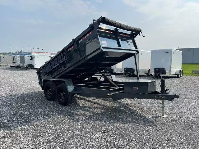 Covered-Wagon-Prospector-6x12-Dump-Trailer-Tarp-Kit-Ladder-Ramps-Barn-Doors-3.webp Covered Wagon 6x12 Prospector Dump Trailer w/ Ramps (7K GVWR) - Image 1