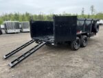 2024 RawMaxx Trailers 7X16 14K Powder Coated Dump w/ Tarp Kit - Image 10