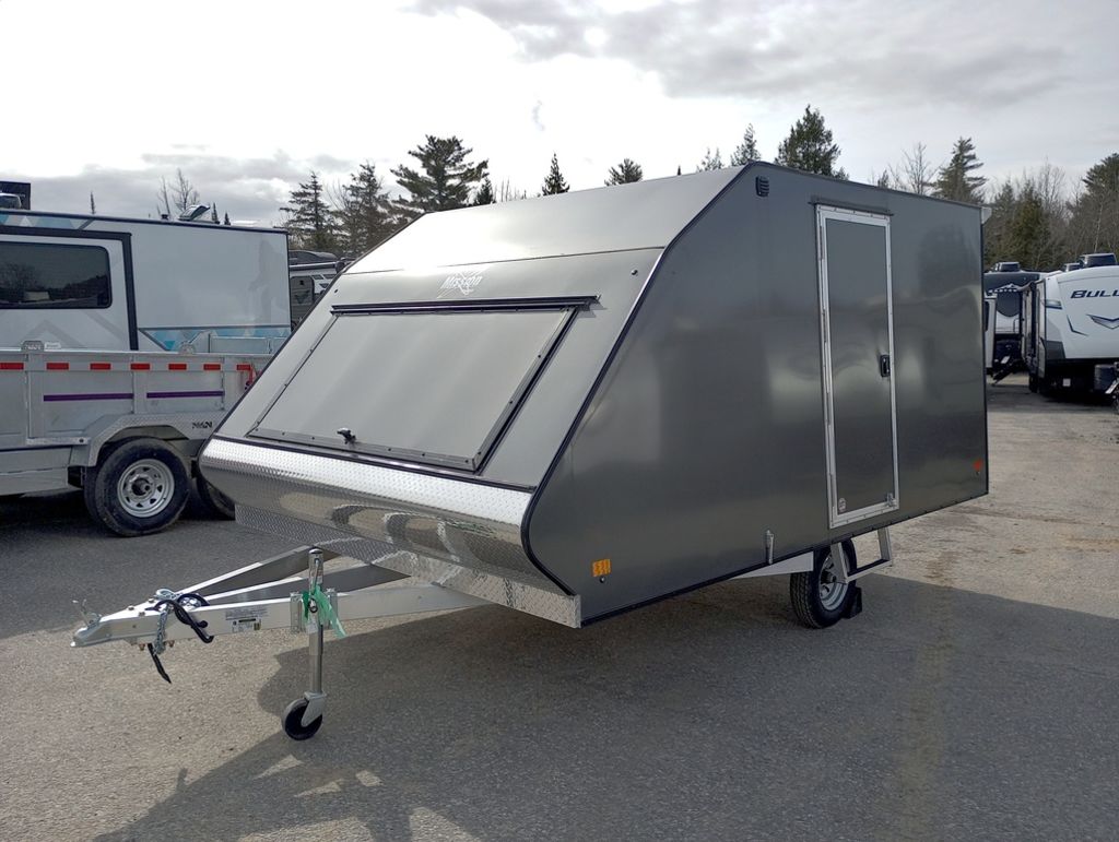 E8EBBAD0-AD29-4227-BBDC-AE705CDAA5FB-1.jpg Mission Trailers 101x12 Aluminum 2-Place Crossover w/Mats & Guides, Rear Canopy - Image 1