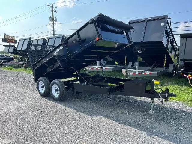 Premier-6x12-Dump-Trailer-Landscape-Ramp-Tarp-Kit-Adjustable-Coupler-1.webp Premier 6x12 Low Profile Dump Trailer w/ Landscape Ramp (7K GVWR) - Image 1