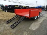 BWISE 7x14 Low Profile Dump Trailer w/ Ramps (15.4K GVWR) - Image 2